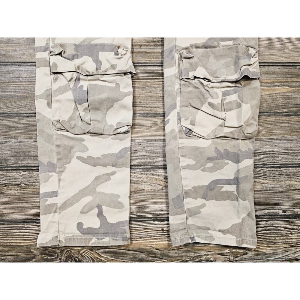 Smoke Rise Pants Mens 32x32 Tan Cream Camo Cargo Stretch Denim Jeans Skinny Fit - Picture 2 of 9